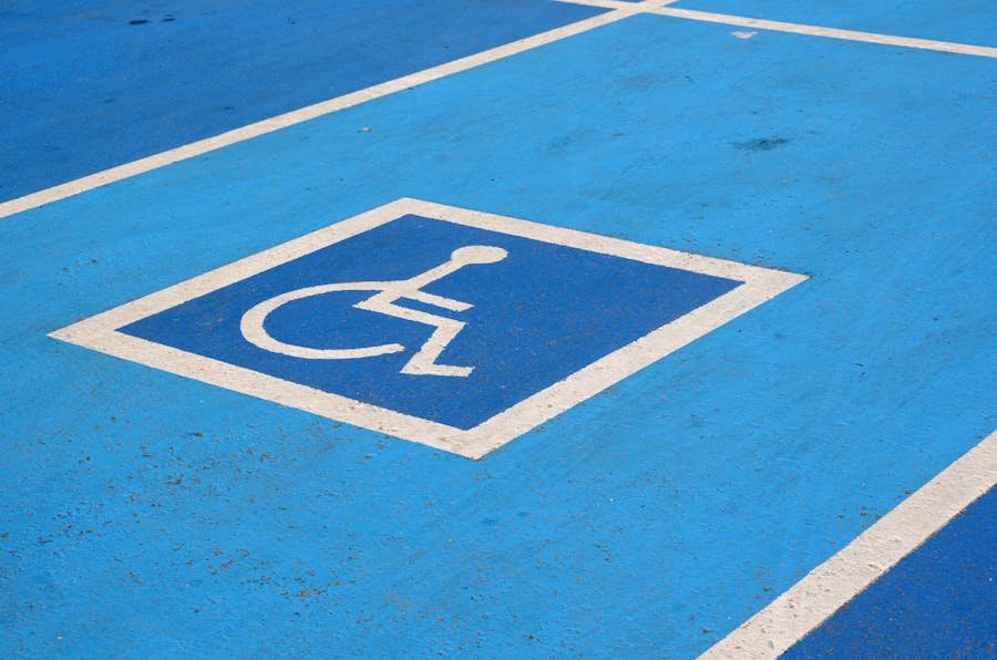AODA accessible parking stall with ISA symbol
